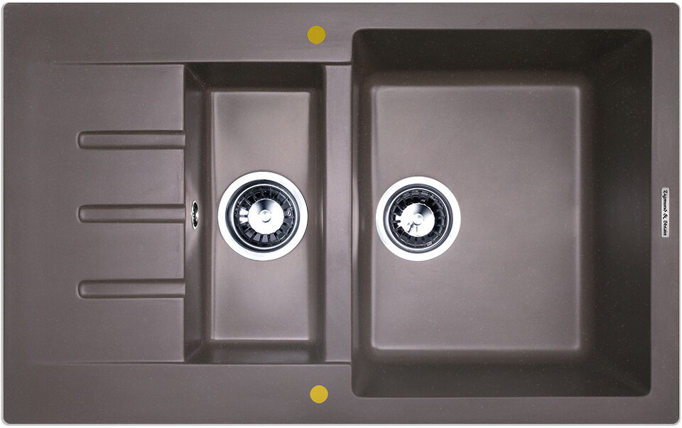 Фото Гранитная мойка Zigmund & Shtain RECHTECK 775.2 Швейцарский шоколад