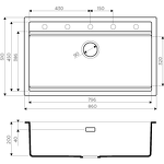 Превью картинка Omoikiri Kitagawa 86-LB-WG Artceramic/wind green #4