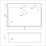 Превью картинка Металлическая мойка EMAR EMB-125A PVD Nano Golden #4