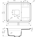 Превью картинка Гранитная мойка Omoikiri Tasogare 65-GR Artgranit/leningrad grey #2