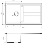 Превью картинка Гранитная мойка Omoikiri Kitagawa 86-WH Artceramic/белый #2
