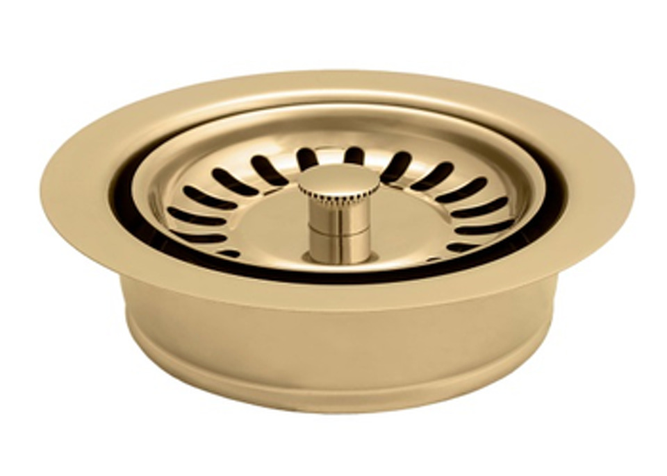 Фото Фланец для измельчителя BoneCrusher Фланец для диспоузера Ø114  мод.Fasolo Kolbeckite (золото), сталь сатин с PVD-обработкой