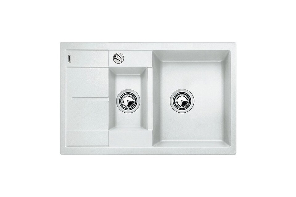 Фото Гранитная мойка Blanсo METRA 6S Compact SILGRANIT PuraDur белый с клапаном-автоматом