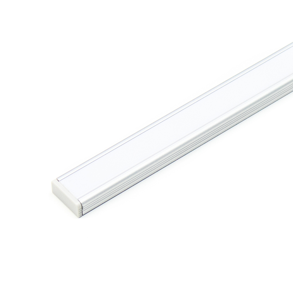 Фото DLIGHT Светодиодный светильник FLAT без выключателя, 9.6 W/м, теплый, алюминий