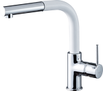 Превью картинка Смеситель для кухни Rivelato  Ledro Г-обр.с выдвижной лейкой D-35мм brina/cromo #1