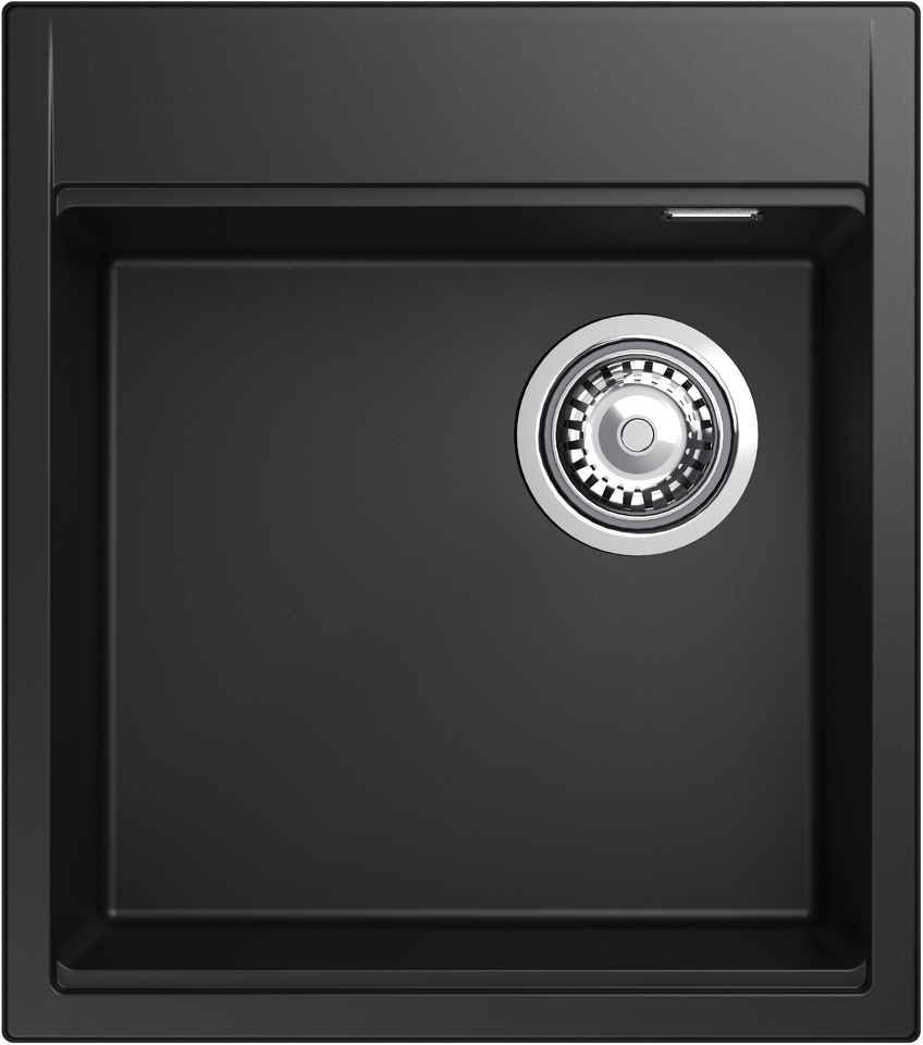 Фото Гранитная мойка Rivelato TESORO 455-R 1-чаш 450*510 nero