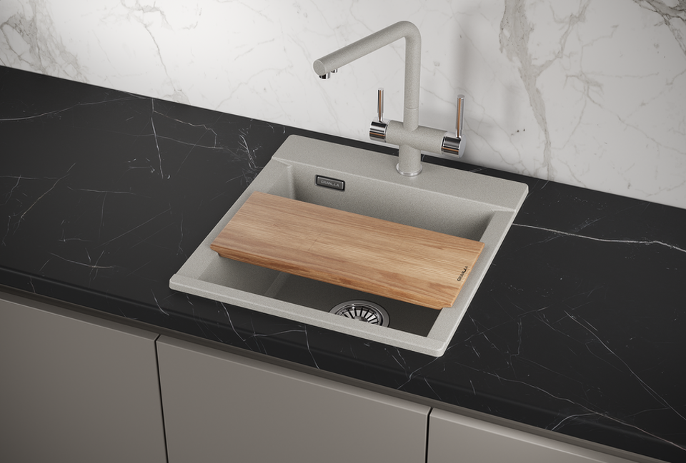 Фото Кварцевая мойка GRANULA 4701, БАЗАЛЬТ