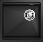 Превью картинка Гранитная мойка Rivelato LINO 454-R 1-чаш 450*440 nero #1