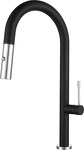 Превью картинка Смеситель для кухни Rivelato Asti U-обр. с выдвижной лейкой D-35мм nero/cromo #1