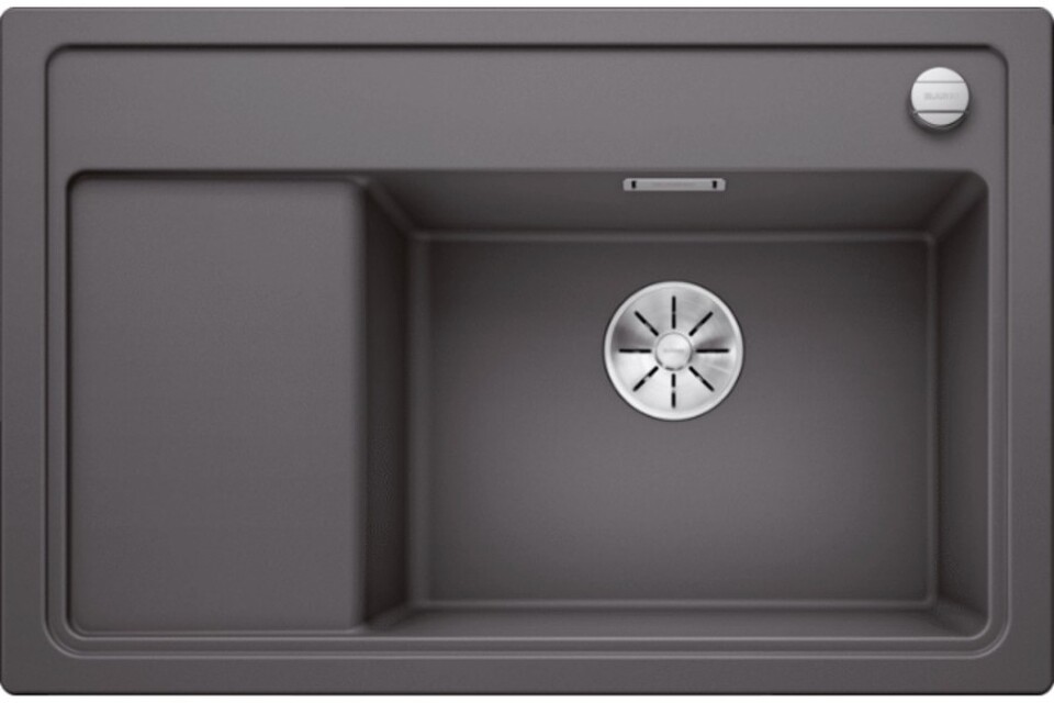 Фото Гранитная мойка Blanсo BLANCO ZENAR XL 6S Compact SILGRANIT (чаша справа) темная скала с кл.-авт. InFino