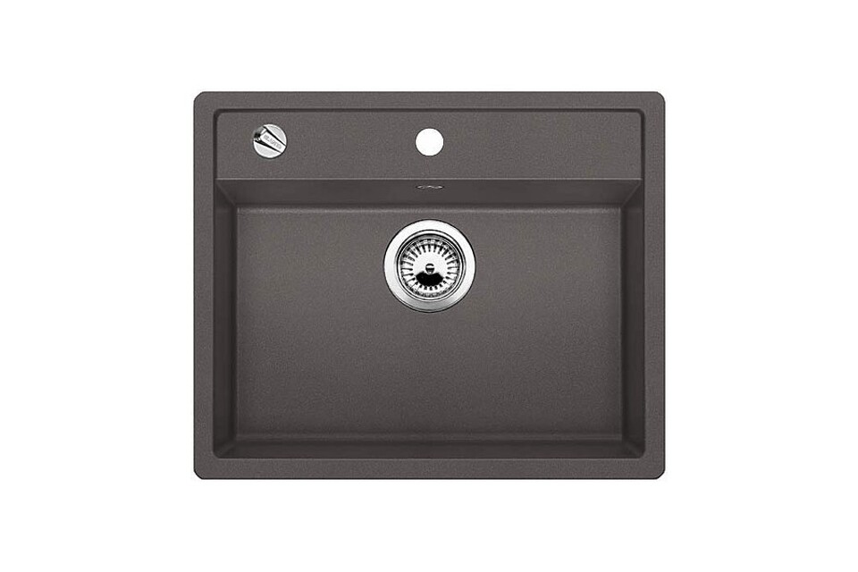 Фото Гранитная мойка Blanсo DALAGO 6-F SILGRANIT PuraDur темная скала с клапаном-автоматом