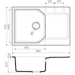 Превью картинка Гранитная мойка Omoikiri Yonaka 78-BE Artgranit/ваниль #2