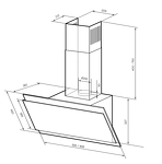 Превью картинка Наклонная вытяжка Lex FURIA 900 IVORY воздухоочиститель #4