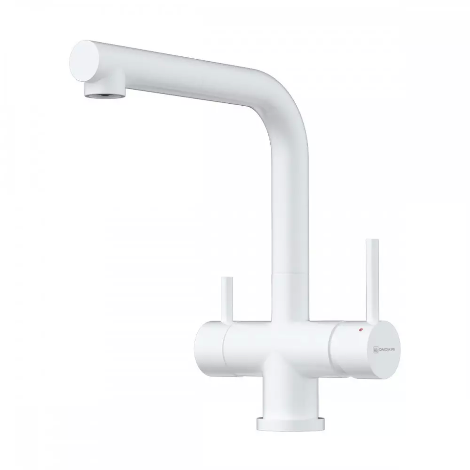 Фото Смеситель для кухни Omoikiri Takamatsu-S-WH латунь/белый