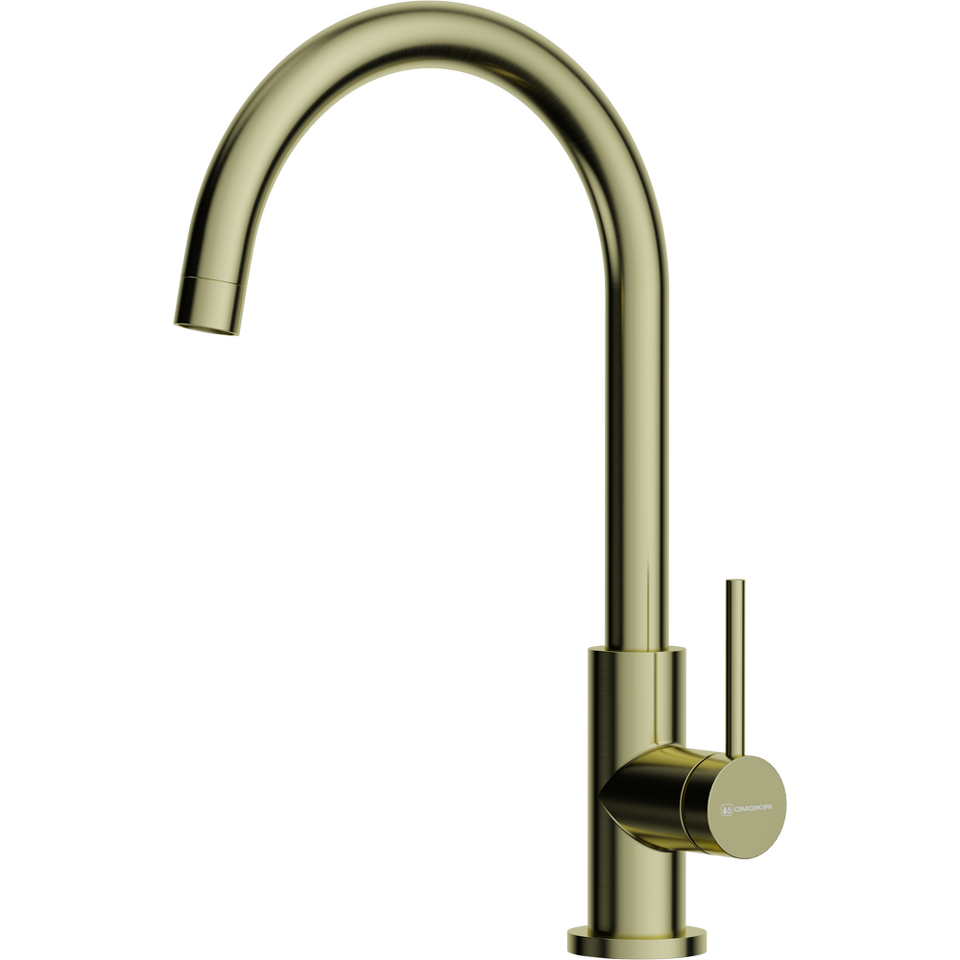 Фото Смеситель для кухни Omoikiri Shinagawa Slim-LG латунь/светлое золото