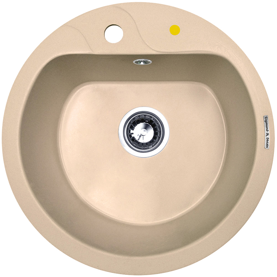 Фото Гранитная мойка Zigmund & Shtain KREIS 505F Топлёное молоко