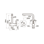Превью картинка Смеситель для кухни Omoikiri Nagano-P-PA латунь/пастила #2