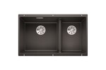 Превью картинка Гранитная мойка Blanсo SUBLINE 430/270-U SILGRANIT PuraDur антрацит c отв.арм. InFino #1