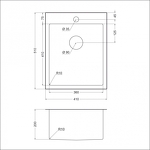 Превью картинка Металлическая мойка EMAR EMB-128A PVD Nano Satine #6