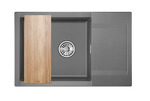 Превью картинка Кварцевая мойка GRANULA 7807, ГРАФИТ #4