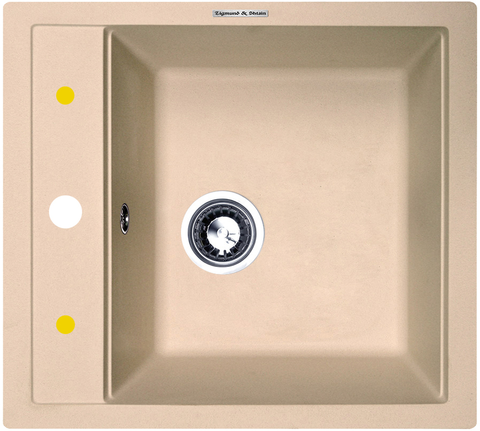 Фото Гранитная мойка Zigmund & Shtain PLATZ 465 Топлёное молоко
