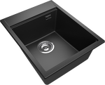 Превью картинка Гранитная мойка Rivelato TESORO 405 1-чаш 400*510 antracite #2