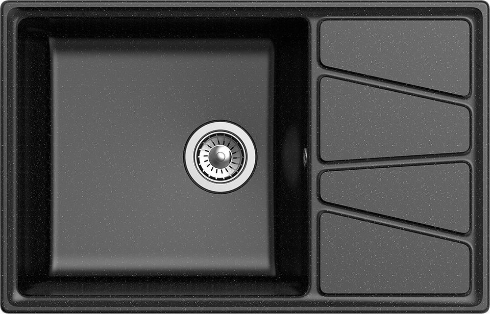 Фото Мраморная мойка GranFest VERTEX 780L Черный