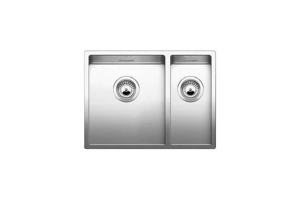 Фото Металлическая мойка Blanсo CLARON 340/180-U (чаша слева) нерж.сталь зеркальная полировка с отв. арм. InFino