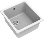 Превью картинка Кварцевая мойка Rivelato BERKANA 35 подст.монтаж 1-чаш 415*455 brina #2