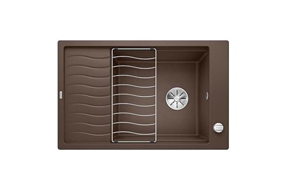Фото Гранитная мойка Blanсo ELON XL 6 S-F SILGRANIT PuraDur кофе, с клапаном-автоматом  InFino