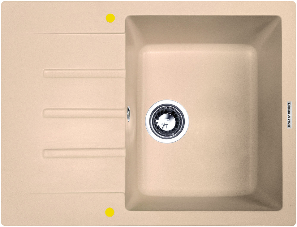 Фото Гранитная мойка Zigmund & Shtain RECHTECK 645 Топлёное молоко