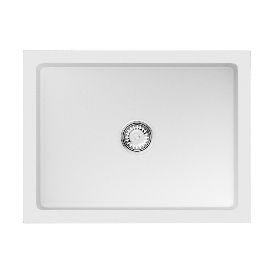 Фото Гранитная мойка Omoikiri Mikura 61-WH Glossy Natceramic/белый глянцевый