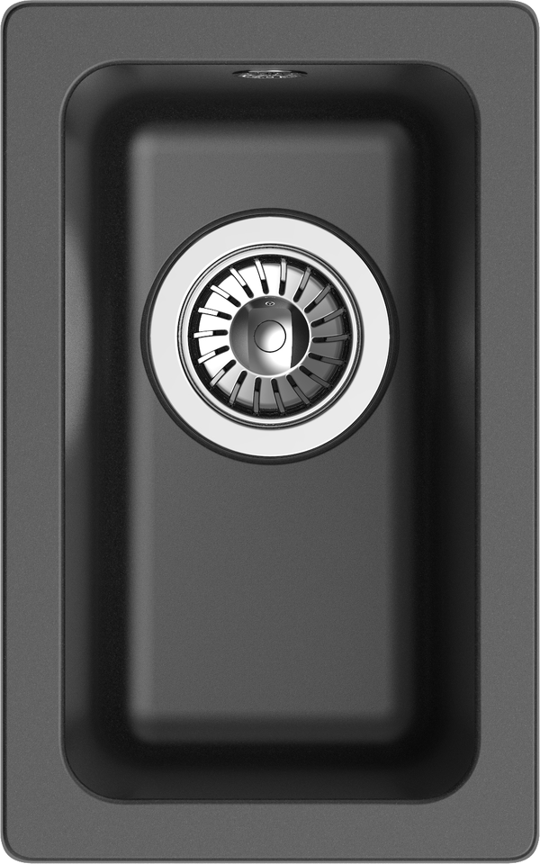 Фото Кварцевая мойка Rivelato BERKANA 25 подст.монтаж 1-чаш 305*455 antracite