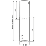 Превью картинка Цилиндрическая вытяжка KRONA TINA ISOLA 350 BLACK 3P #21