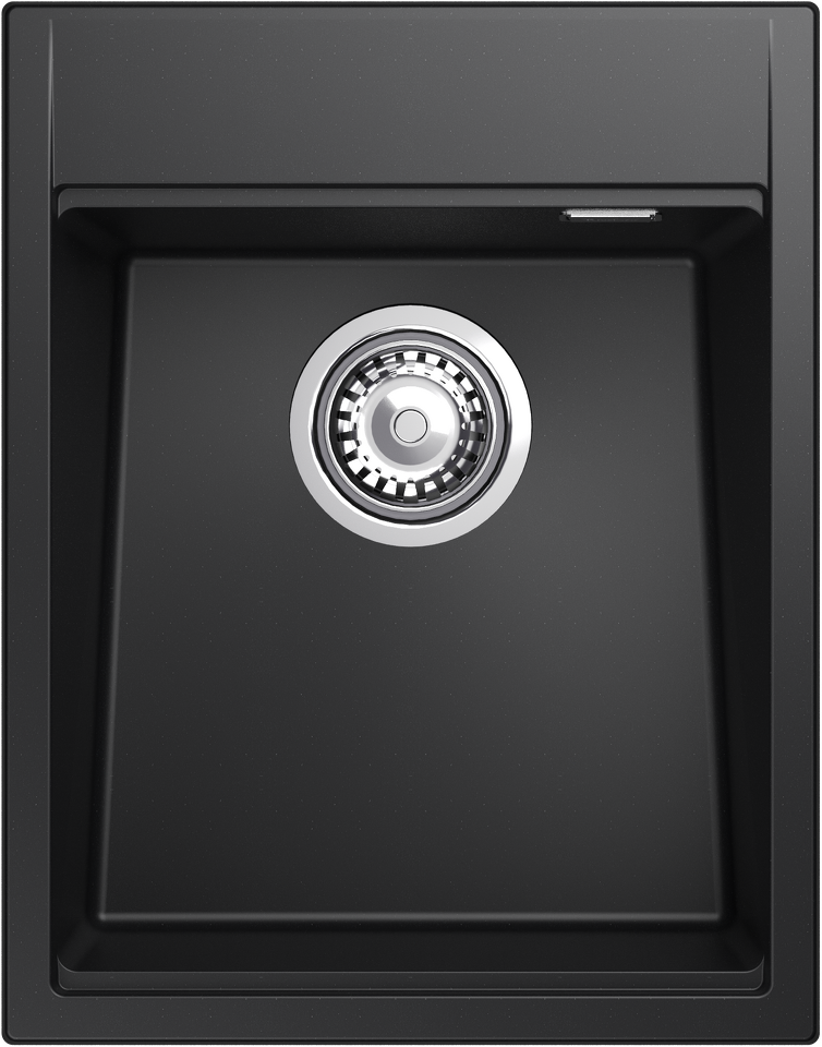 Фото Гранитная мойка Rivelato TESORO 405 1-чаш 400*510 nero