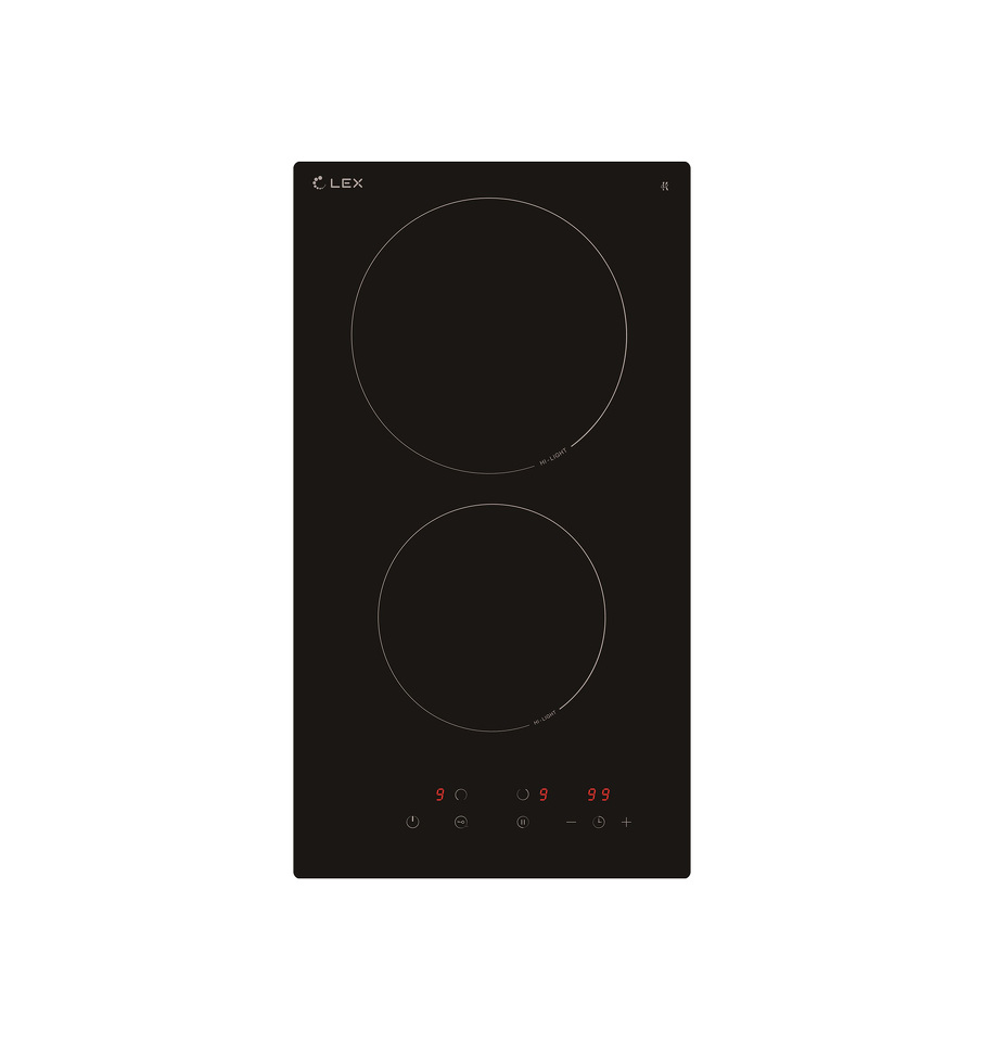 Фото Электрическая варочная панель домино Lex EVH 3020 BL панель стеклокерамическая электрическая