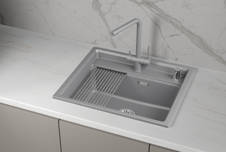 Фото Кварцевая мойка GRANULA 6003i, АЛЮМИНИУМ