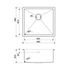 Превью картинка Металлическая мойка Omoikiri Taki 49-U/IF-IN нерж. сталь/нержавеющая сталь #2