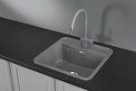 Превью картинка Кварцевая мойка GRANULA 5001, ГРАФИТ #1