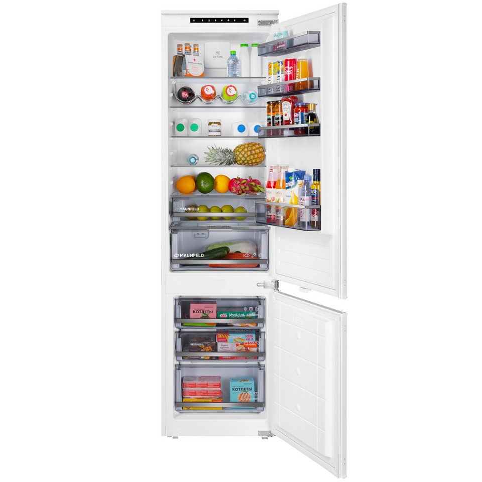 Фото Встраиваемый холодильник с морозильной камерой Maunfeld MBF193SLFWGR Inverter 