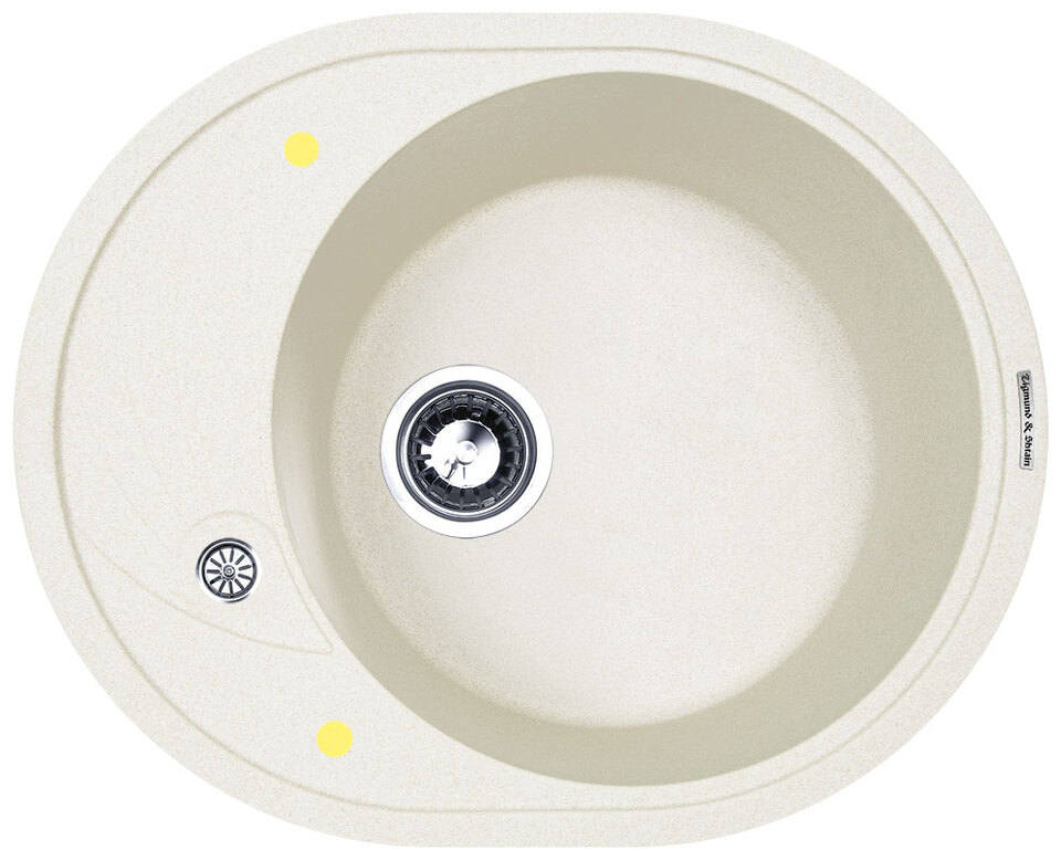 Фото Гранитная мойка Zigmund & Shtain KREIS OV 575 Индийская ваниль