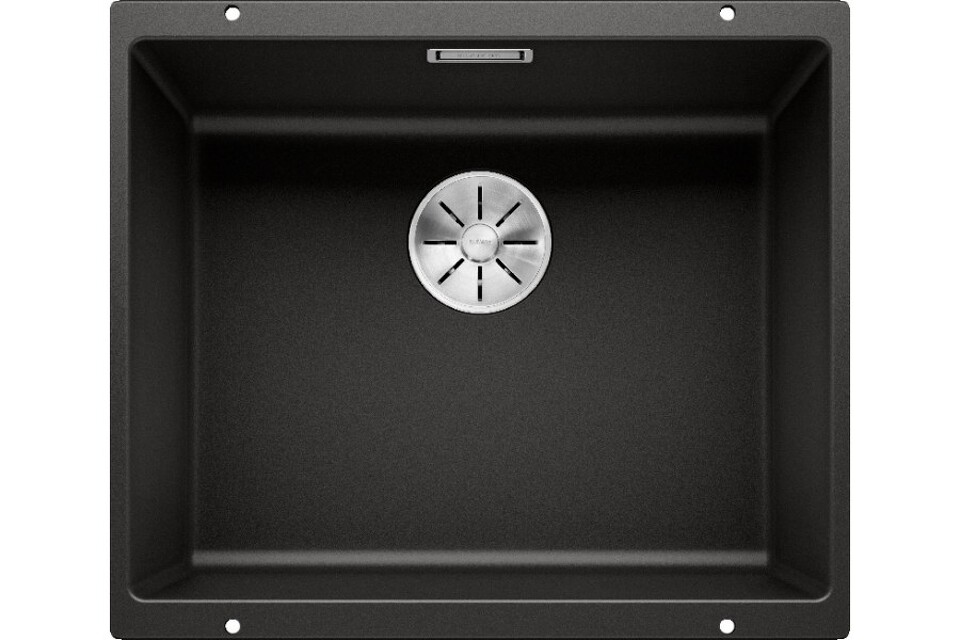 Фото Гранитная мойка Blanсo SUBLINE 500-U SILGRANIT PuraDur черный с отв.арм. InFino