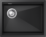 Превью картинка Гранитная мойка Rivelato LINO 554-L 1-чаш 550*440 nero #1