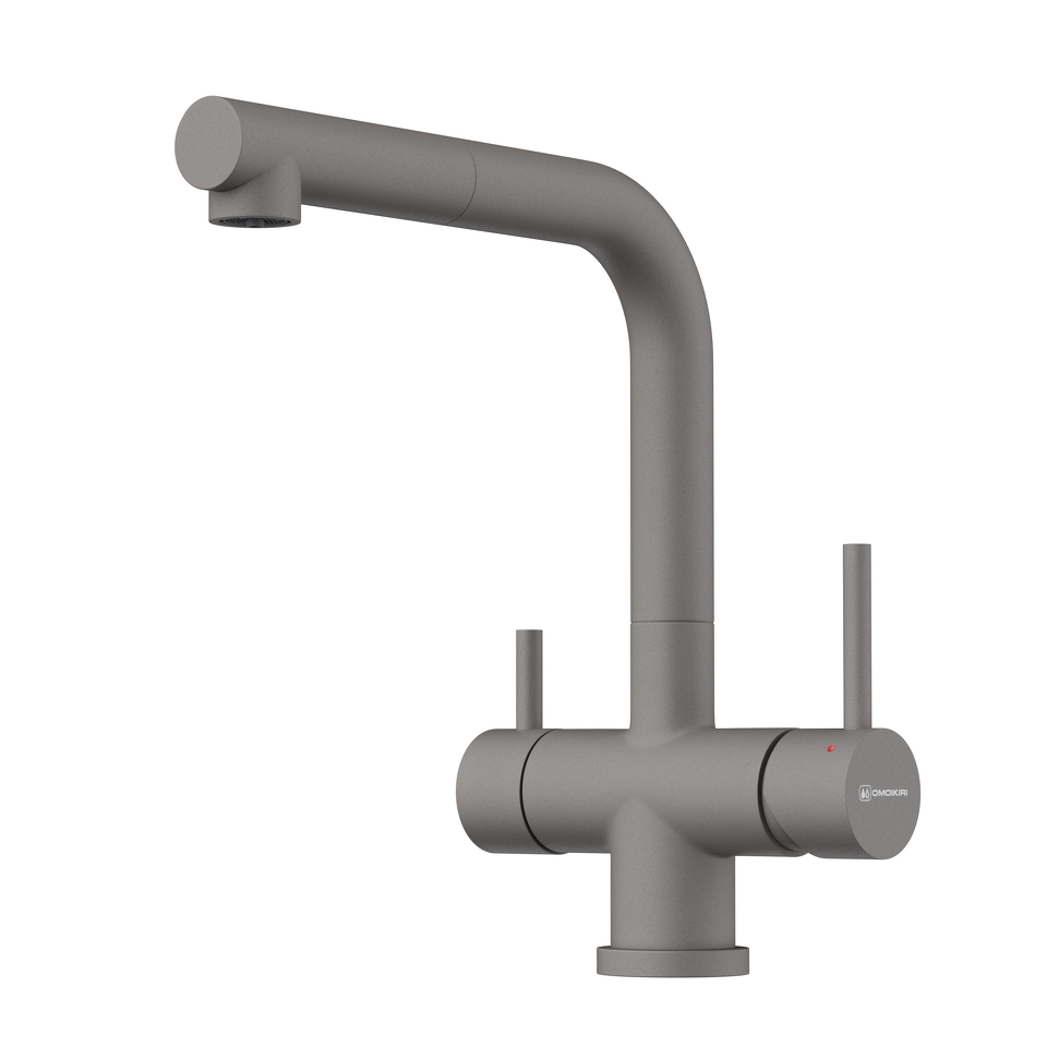 Фото Смеситель для кухни Omoikiri Takamatsu-S-GR латунь/leningrad grey