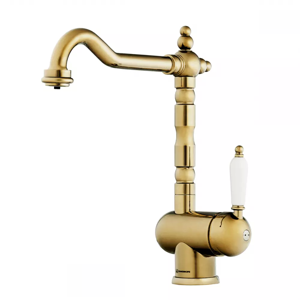 Фото Смеситель для кухни Omoikiri Kyoto 2 Plus-AB-022 латунь/античная латунь