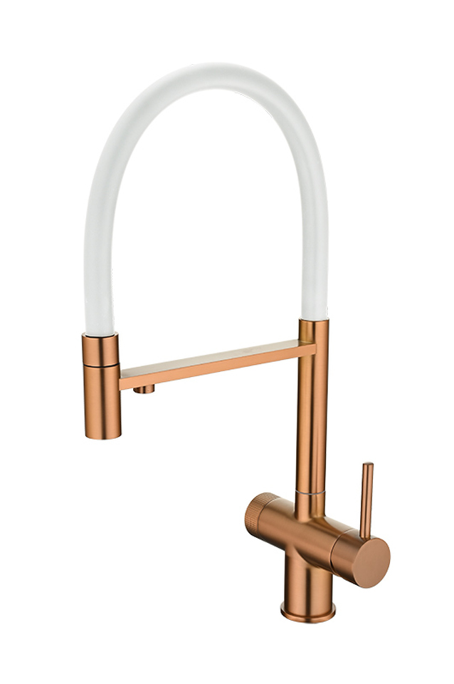 Фото Смеситель для кухни EMAR ЕС - 7024WHT PVD Coppery