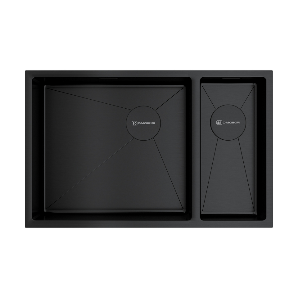 Фото Металлическая мойка Omoikiri Taki 69-2-U/IF-L Side-GB нерж. сталь/графит