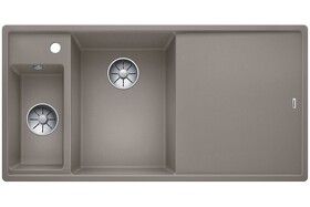 Картинка Blanсo BLANCO AXIA III 6 S серый беж чаша слева, разделочный столик ясень c кл.-авт. InFino®