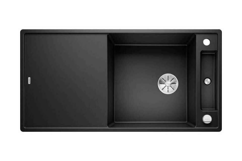 Фото Гранитная мойка Blanсo AXIA III XL 6 S SILGRANIT PuraDur черный, доска стекло c кл.-авт. InFino