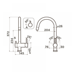 Превью картинка Смеситель для кухни Omoikiri Yamada-GB латунь/графит #2